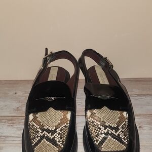 Franco Sarto Black and Brown Loafers